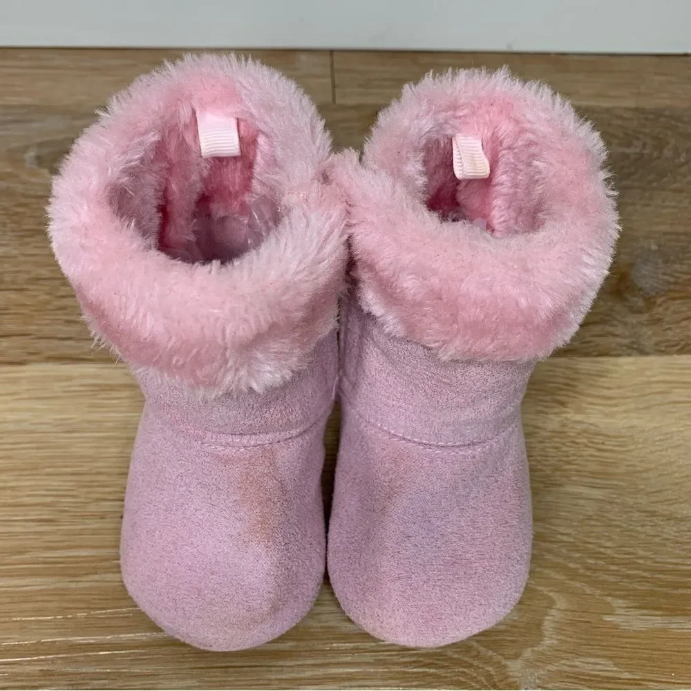 Trimfoot Baby Girl Size 3 Pink Faux Fur Boots